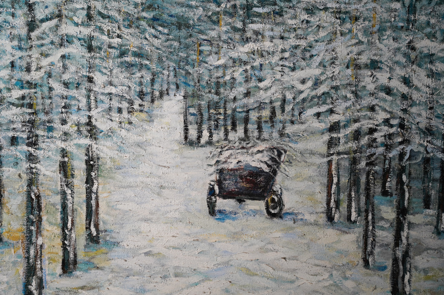 Snowy Dutch forest